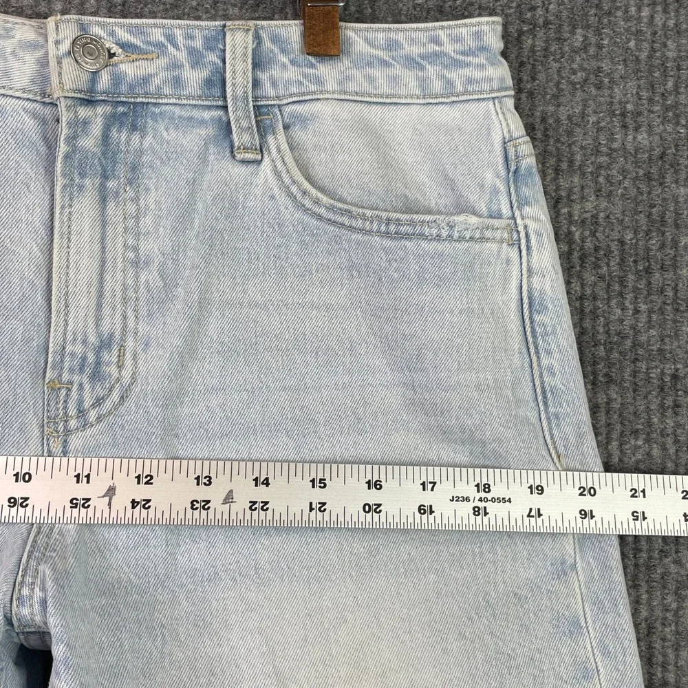 Flying Monkey Jort Shorts Womens 28 Light Blue Denim Raw Hem High Rise BY4769